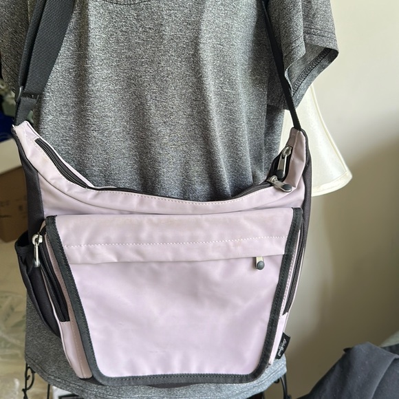 Eddie Bauer Handbags - Eddie Bauer lavender, Nylon Travel Crossbody Bag